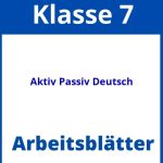 Aktiv Passiv Übungen Deutsch Arbeitsblätter Klasse 7