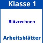 Blitzrechnen 1 Klasse Arbeitsblätter