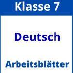 Deutsch Arbeitsblätter Zum Ausdrucken Klasse 7