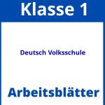 Arbeitsblätter Deutsch 1 Klasse Volksschule