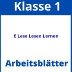 E Arbeitsblätter Leseübungen Lesen Lernen 1 Klasse