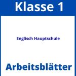 Englisch 1 Klasse Hauptschule Arbeitsblätter