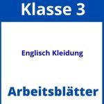 Englisch 3 Klasse Arbeitsblätter Kleidung