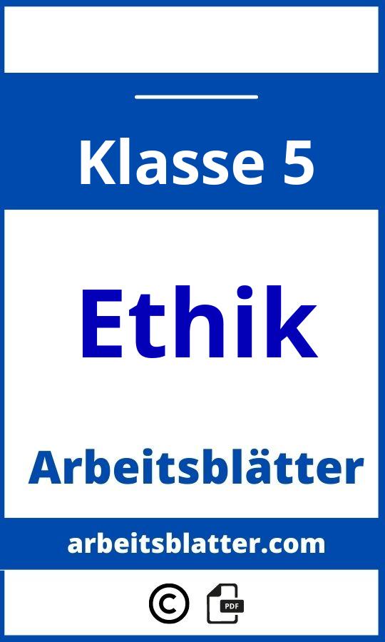 Ethik 5.Klasse Arbeitsblätter