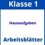 Hausaufgaben 1 Klasse Arbeitsblätter