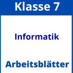 Informatik Klasse 7 Arbeitsblätter