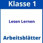 Lesen Lernen 1. Klasse Arbeitsblätter