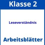 Leseverständnis 2. Klasse Arbeitsblätter