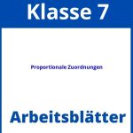 Proportionale Zuordnungen Klasse 7 Arbeitsblätter