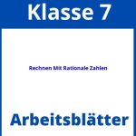 Rechnen Mit Rationale Zahlen Arbeitsblätter Mit Lösungen 7. Klasse