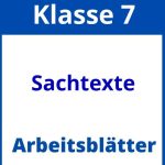 Sachtexte Klasse 7 Arbeitsblätter