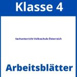 Sachunterricht 4 Klasse Volksschule Arbeitsblätter Österreich