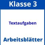 Textaufgaben 3 Klasse Arbeitsblätter