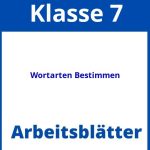 Wortarten Bestimmen Arbeitsblätter 7 Klasse