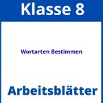 Wortarten Bestimmen Arbeitsblätter 8 Klasse