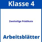 Zweiteilige Prädikate 4. Klasse Arbeitsblätter